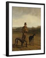 Portrait of Lord Rivers with Two Greyhounds, C.1825-Jacques-Laurent Agasse-Framed Giclee Print