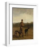 Portrait of Lord Rivers with Two Greyhounds, c.1825-Jacques Laurent Agasse-Framed Giclee Print