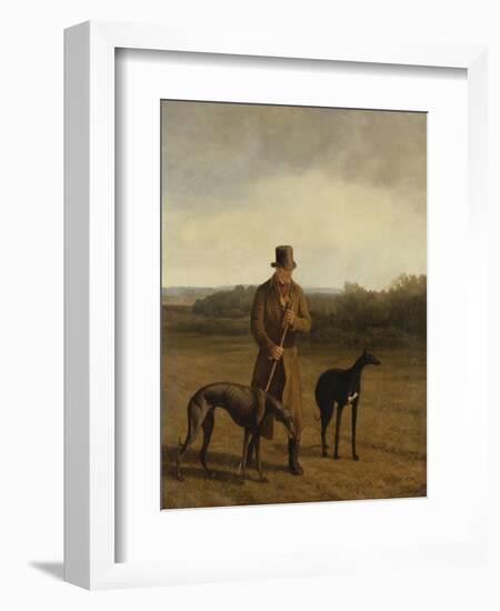 Portrait of Lord Rivers with Two Greyhounds, c.1825-Jacques Laurent Agasse-Framed Giclee Print