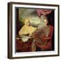 Portrait of Lord Rockingham (1730-82) and Edmund Burke (1729-97) C.1766-Sir Joshua Reynolds-Framed Giclee Print