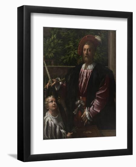 Portrait of Lorenzo Cybo, 1523-Parmigianino-Framed Giclee Print