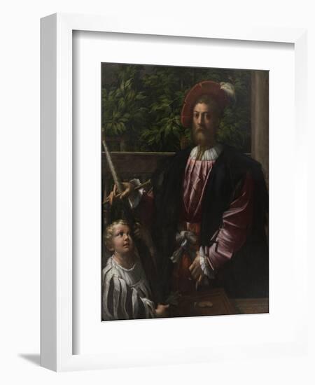 Portrait of Lorenzo Cybo, 1523-Parmigianino-Framed Giclee Print