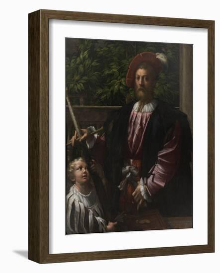 Portrait of Lorenzo Cybo, 1523-Parmigianino-Framed Giclee Print