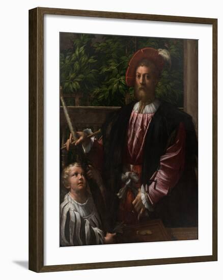 Portrait of Lorenzo Cybo Malaspina (1500-154), 1523-Parmigianino-Framed Giclee Print