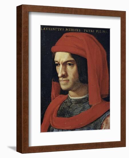 Portrait of Lorenzo the Magnificent-Agnolo Bronzino-Framed Giclee Print