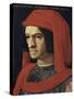 Portrait of Lorenzo the Magnificent-Agnolo Bronzino-Stretched Canvas