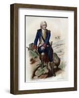 Portrait of Louis Antoine, Comte de Bougainville (1729-1811), French admiral and explorer-French School-Framed Giclee Print