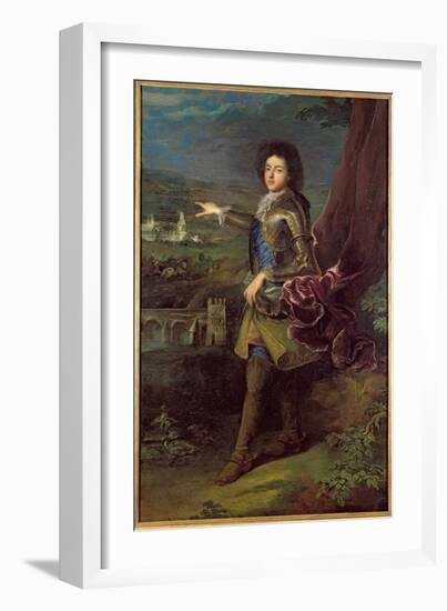 Portrait of Louis Auguste de Bourbon-Francois de Troy-Framed Giclee Print