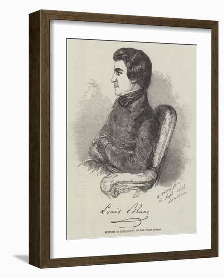 Portrait of Louis Blanc-Count Alfred D'Orsay-Framed Giclee Print