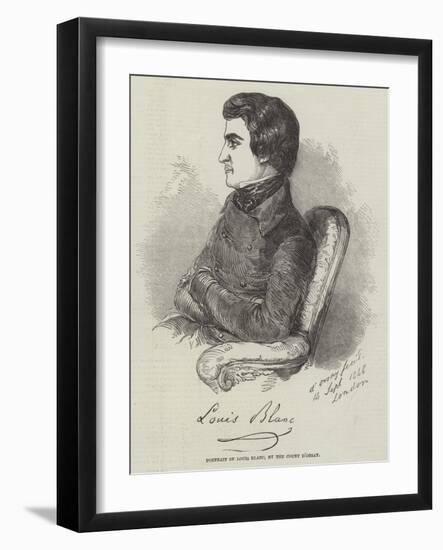 Portrait of Louis Blanc-Count Alfred D'Orsay-Framed Giclee Print