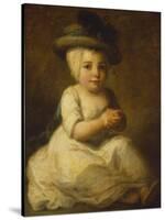 Portrait of Louis Bonomi (1777-1784), Seated Full Length, in a White Dress and Plumed Hat-Angelica Kauffmann-Stretched Canvas