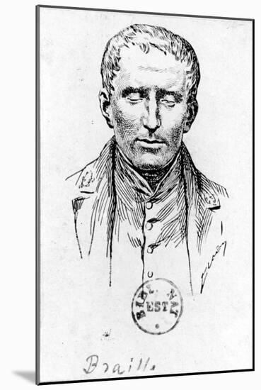 Portrait of Louis Braille-null-Mounted Giclee Print