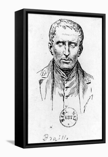 Portrait of Louis Braille-null-Framed Stretched Canvas