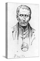 Portrait of Louis Braille-null-Stretched Canvas