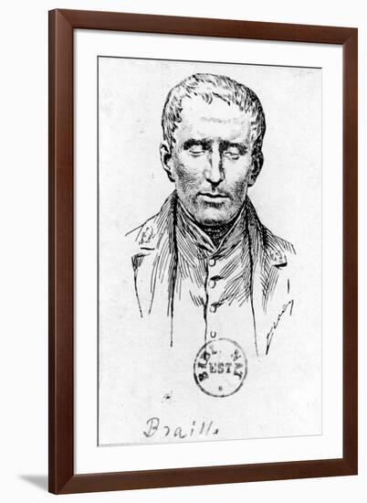 Portrait of Louis Braille-null-Framed Giclee Print