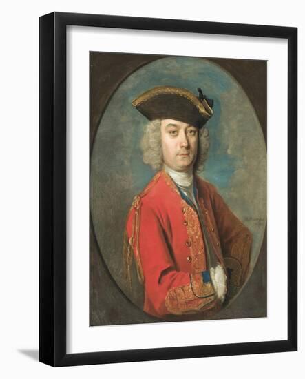 Portrait of Louis De Jean-Philippe Mercier-Framed Giclee Print