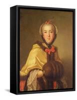 Portrait of Louis-Henriette De Bourbon-Conti, with Muffler-Jean-Marc Nattier-Framed Stretched Canvas