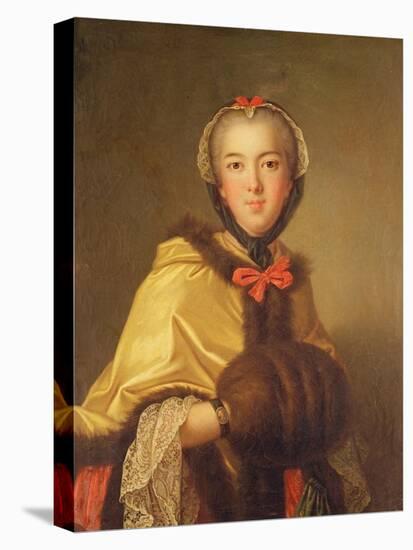 Portrait of Louis-Henriette De Bourbon-Conti, with Muffler-Jean-Marc Nattier-Stretched Canvas