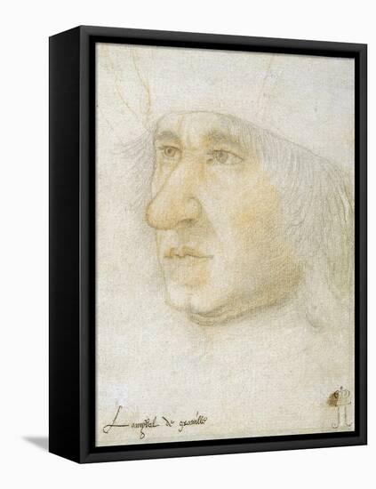Portrait of Louis Malet De Graville (1438-1516), Admiral of France Par Bourdichon, Jean (1457-1521)-Jean Bourdichon-Framed Stretched Canvas