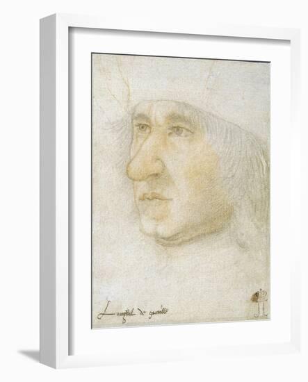 Portrait of Louis Malet De Graville (1438-1516), Admiral of France Par Bourdichon, Jean (1457-1521)-Jean Bourdichon-Framed Giclee Print