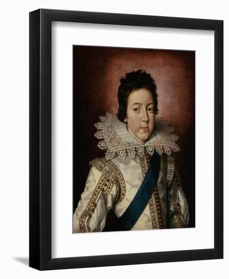 Portrait of Louis XIII, King of France, as a boy, c.1616-Frans II Pourbus-Framed Giclee Print