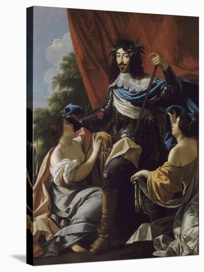 Portrait of Louis XIII of France (1601-164)-Simon Vouet-Stretched Canvas