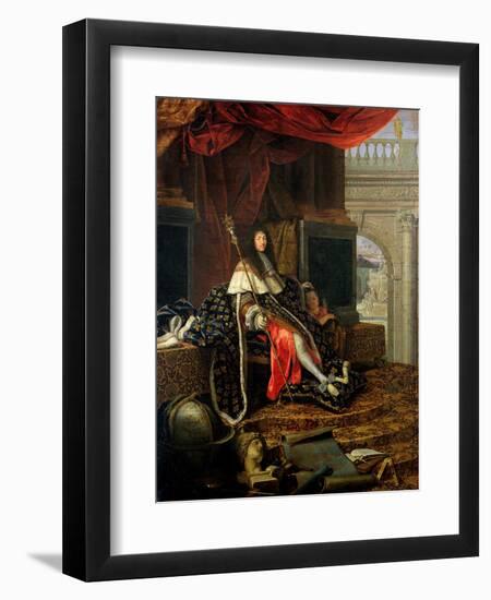 Portrait of Louis XIV (1638-1715) 1668-Henri Testelin-Framed Giclee Print