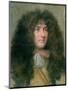 Portrait of Louis Xiv (1638-1715) King of France-Charles Le Brun-Mounted Premium Giclee Print