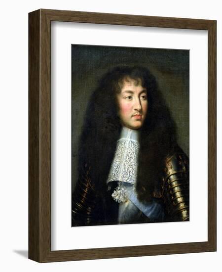 Portrait of Louis XIV (1638-1715)-Charles Le Brun-Framed Premium Giclee Print