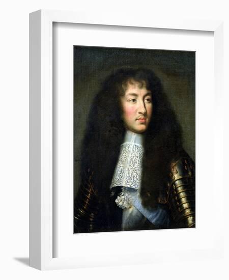 Portrait of Louis XIV (1638-1715)-Charles Le Brun-Framed Premium Giclee Print