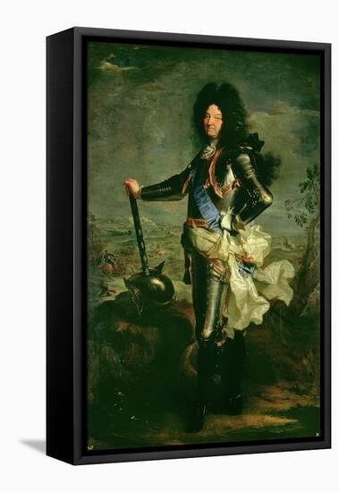 Portrait of Louis XIV (1638-1715)-Hyacinthe Rigaud-Framed Stretched Canvas