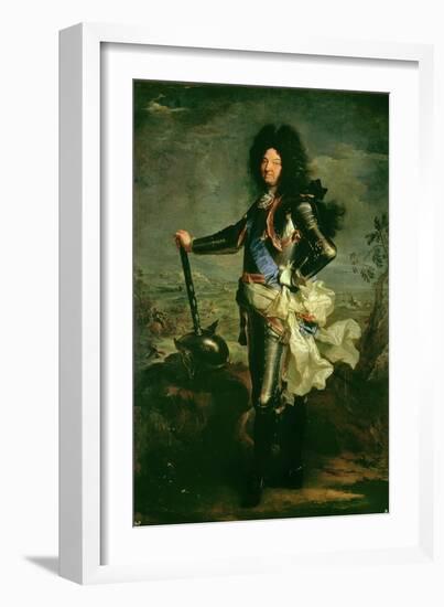 Portrait of Louis XIV (1638-1715)-Hyacinthe Rigaud-Framed Giclee Print