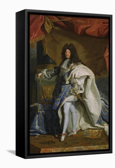Portrait of Louis XIV, 1701-Hyacinthe Rigaud-Framed Stretched Canvas