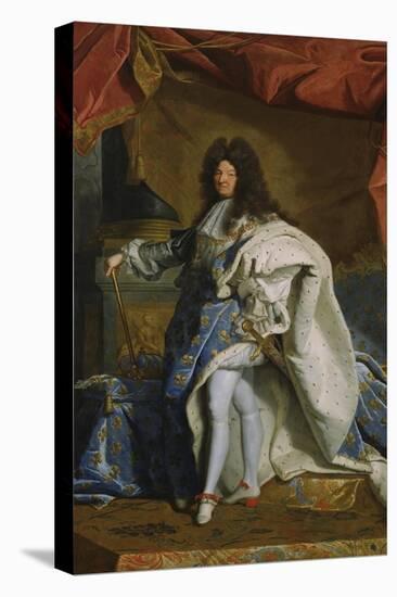 Portrait of Louis XIV, 1701-Hyacinthe Rigaud-Stretched Canvas