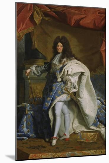 Portrait of Louis XIV, 1701-Hyacinthe Rigaud-Mounted Art Print