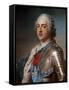 Portrait of Louis XV (1710-1774) in Armor - by Quentin Delatour-null-Framed Stretched Canvas