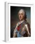 Portrait of Louis XV (1710-1774) in Armor - by Quentin Delatour-null-Framed Giclee Print