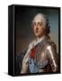 Portrait of Louis XV (1710-1774) in Armor - by Quentin Delatour-null-Framed Stretched Canvas