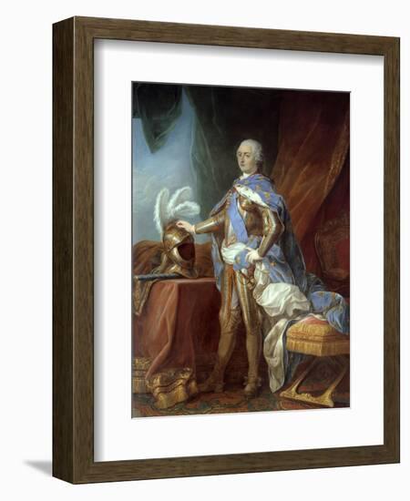 Portrait of Louis XV in Armor by Carle Van Loo-null-Framed Giclee Print