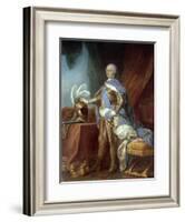 Portrait of Louis XV in Armor by Carle Van Loo-null-Framed Giclee Print