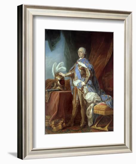 Portrait of Louis XV in Armor by Carle Van Loo-null-Framed Giclee Print