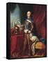 Portrait of Louis XV in Armour-Carle van Loo-Framed Stretched Canvas