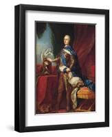 Portrait of Louis XV in Armour-Carle van Loo-Framed Giclee Print