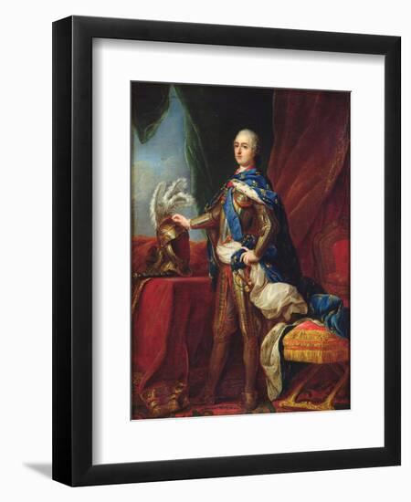 Portrait of Louis XV in Armour-Carle van Loo-Framed Giclee Print