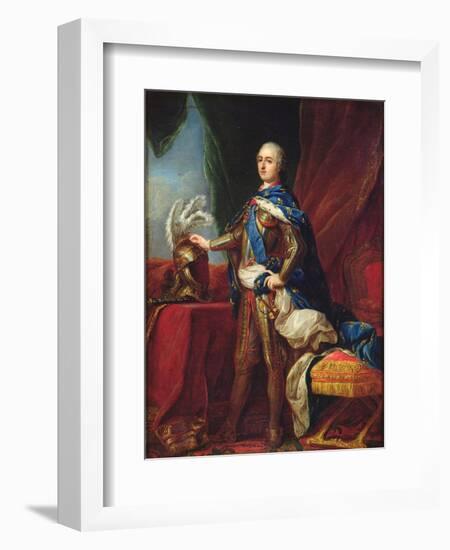 Portrait of Louis XV in Armour-Carle van Loo-Framed Giclee Print