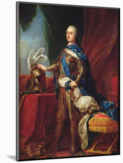 Portrait of Louis XV in Armour-Carle van Loo-Mounted Giclee Print