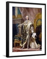 Portrait of Louis XV in His Royal Costume-Louis Michel Van Loo-Framed Giclee Print