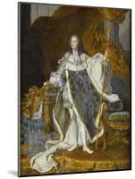 Portrait of Louis XV in His Royal Costume-Hyacinthe François Honoré Rigaud-Mounted Giclee Print
