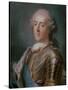 Portrait of Louis XV King of France-Gustav Lundberg-Stretched Canvas