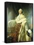 Portrait of Louis XV Wearing Robes of State-Antoine Francois Callet-Framed Stretched Canvas